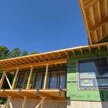 Custom built home under construction in Dorset, Vermont